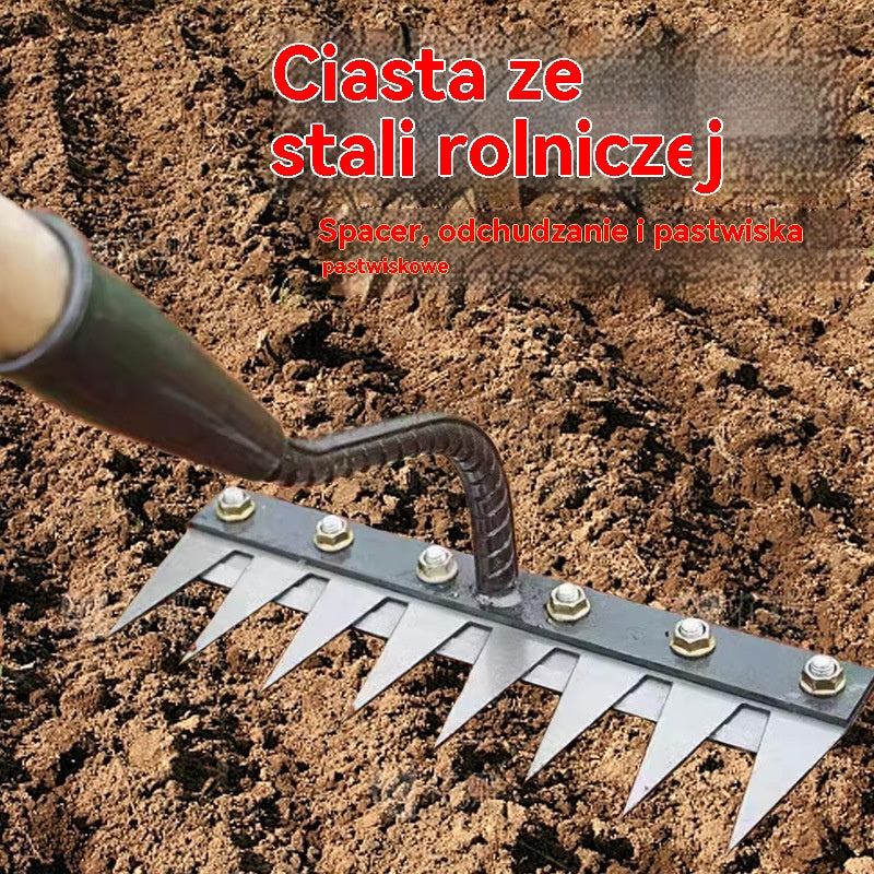 💥⛏️ Artefakt do kopania i odchwaszczania w rolnictwie, narzędzie do odchwaszczania warzyw i spulchniania gleby, praktyczne stalowe grabie, grabie do gwoździ