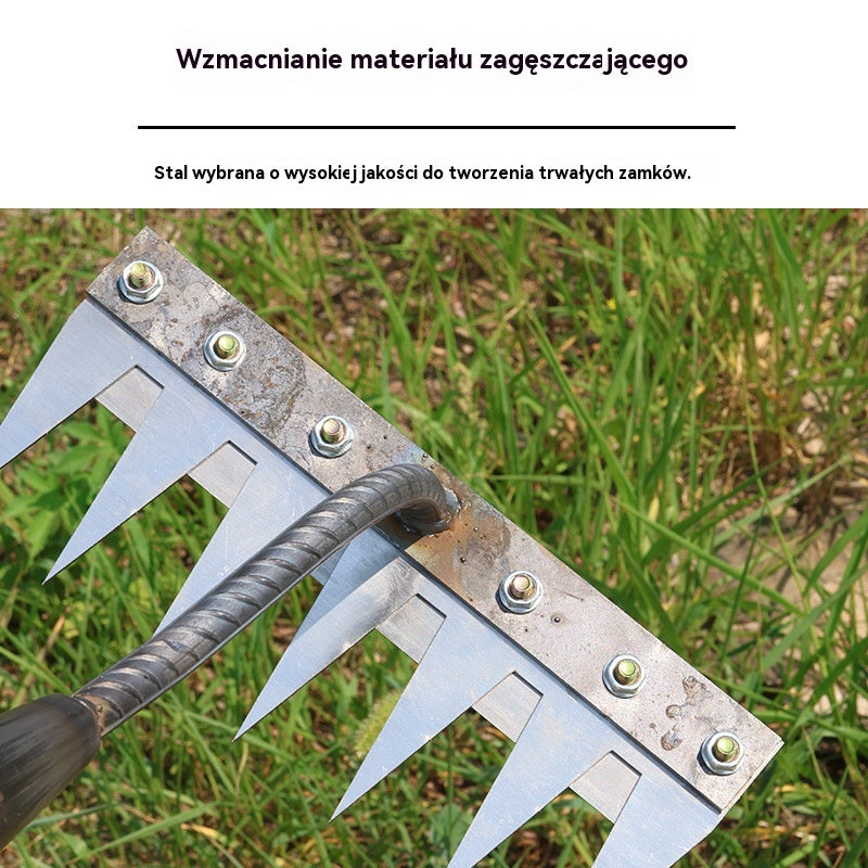 💥⛏️ Artefakt do kopania i odchwaszczania w rolnictwie, narzędzie do odchwaszczania warzyw i spulchniania gleby, praktyczne stalowe grabie, grabie do gwoździ